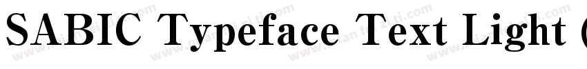 SABIC Typeface Text Light (正文)字体转换